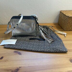 Loeffler Randall - Triple Zip Crossbody Bag in Silver - EUC